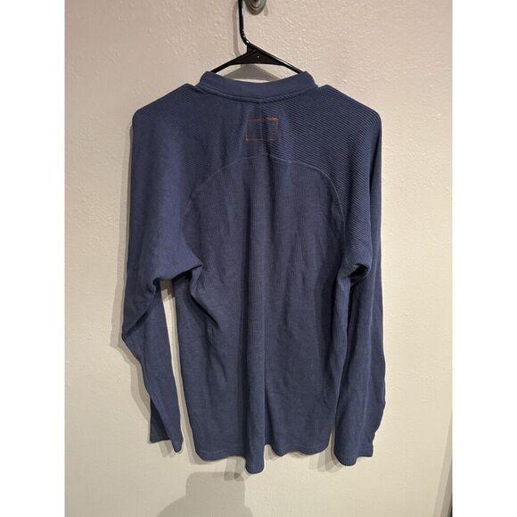 Howler Brothers Mens Size Large Blue Long Sleeve Thermal Waffle Henley Shirt - Picture 8 of 8